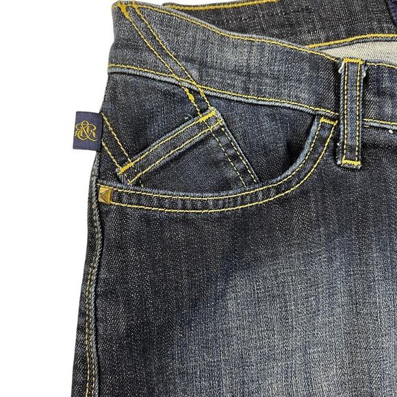 Rock & Republic Mid Rise Cut Off Denim Jeans Shorts Dark Wash 3” Inseam Size 8 - Picture 6 of 7